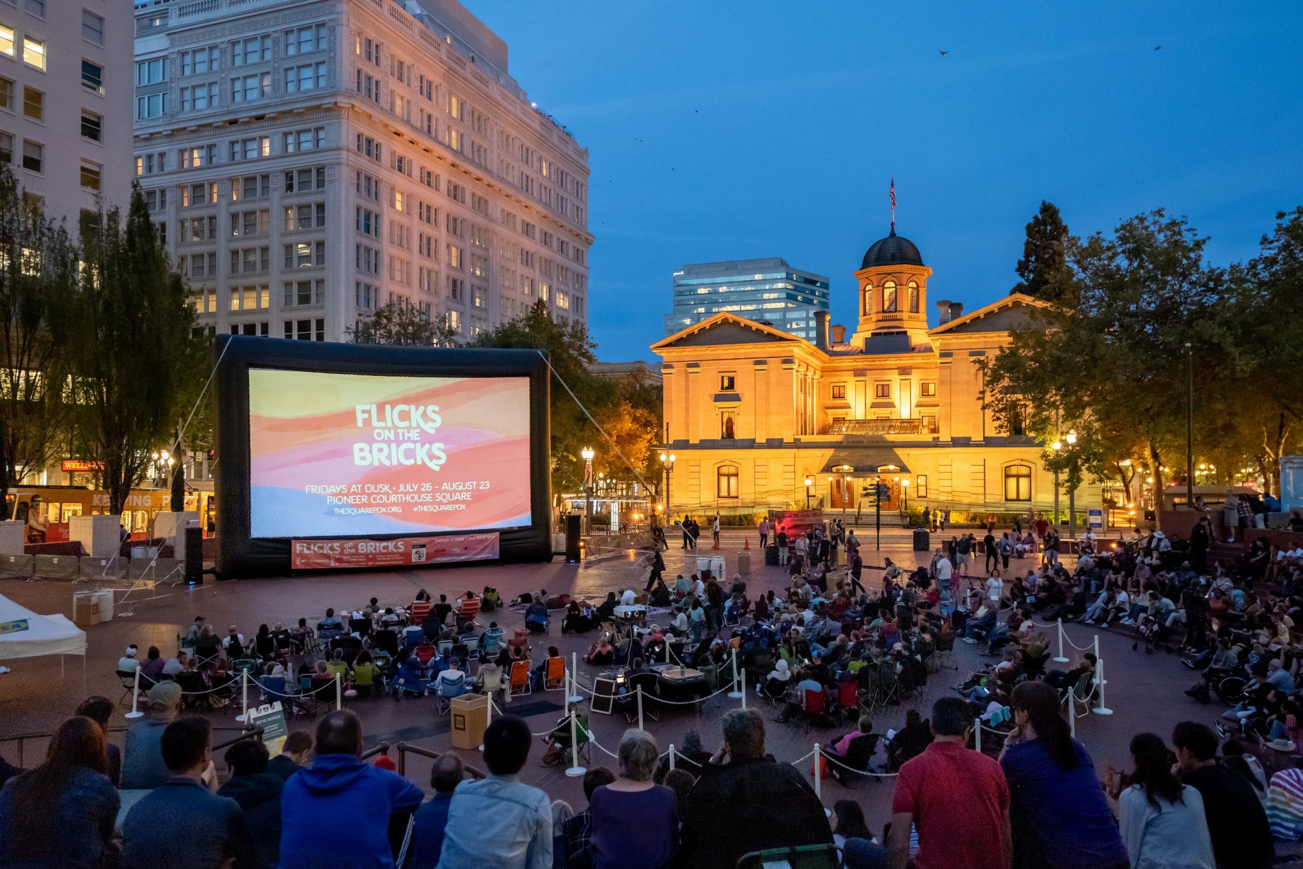 Flicks on the Bricks - Pioneer Courthouse Square