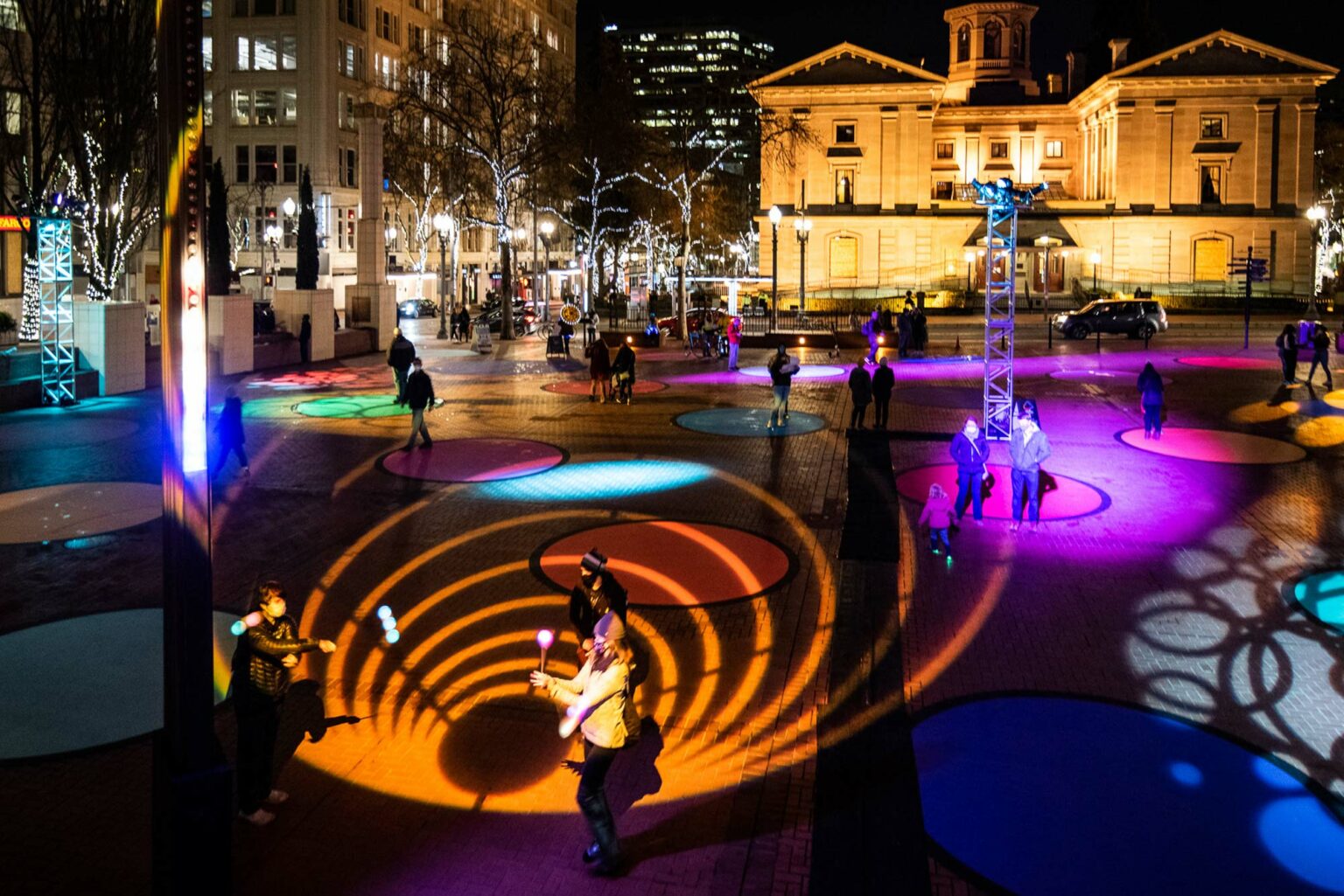 Portland Winter Light Festival The Square